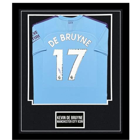 Kevin De Bruyne S Manchester City Signed And Framed Shirt CharityStars