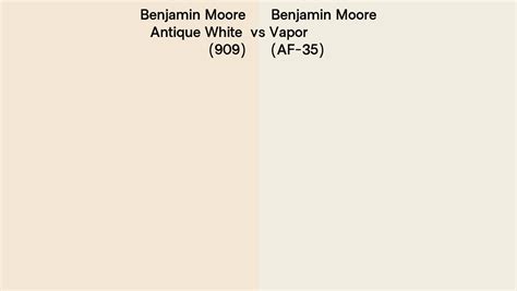 Benjamin Moore Antique White Vs Vapor Side By Side Comparison