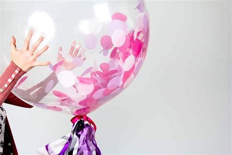 giant clear confetti balloon and tassel tail by bubblegum balloons ...