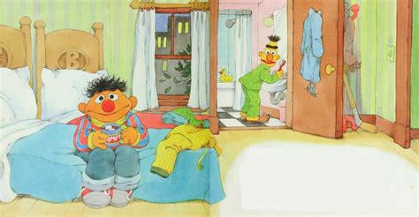 Bert and Ernie getting ready for bed by Jack1set2 on DeviantArt