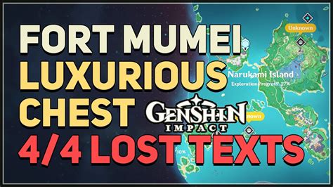 Secret Fort Mumei Luxurious Chest Location Genshin Impact (All Lost Texts) - Genshin Impact videos