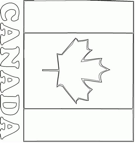 Free Printable Canadian Flag Coloring Pages