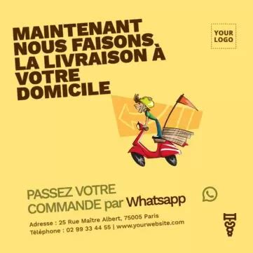 Mod Les D Affiches De Livraison Domicile