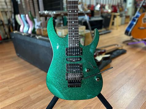 Ibanez Rg Japanese Green Sparkle Hard Case Reverb