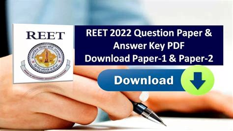 Reet 2022 Question Paper Booklet And Answer Key Download Pdf Download