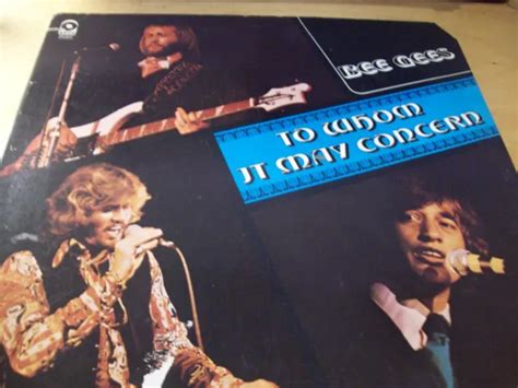 Bee Gees To Whom It May Concern U S A Atco Vinyl L P