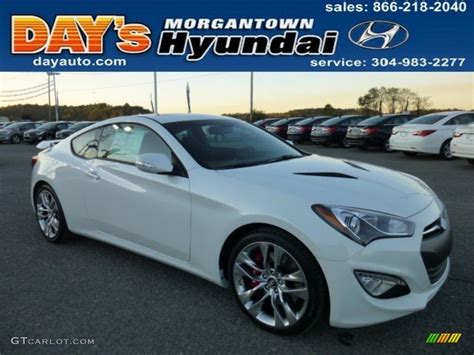 White Satin Pearl Hyundai Genesis Coupe Track Photo