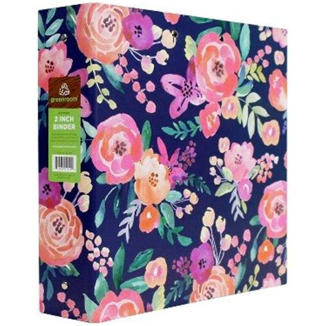 2" 3 Ring Binder Floral Blue - Greenroom Blue - Walmart.com