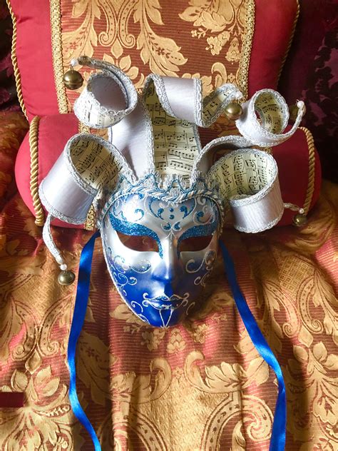 Venetian Full Face Mask With Elaborate Curled Crown Topped Etsy