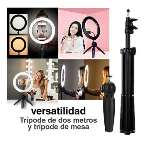 Aro De Luz Led 26 Cm Trípode 2 Metros Profesional Selfie Envío Gratis