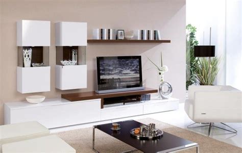 Meuble Tv Blanc En Harmonie Avec Le Salon Living Room Tv Cabinet