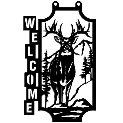 White Tail Deer Welcome Sign Lasermark It