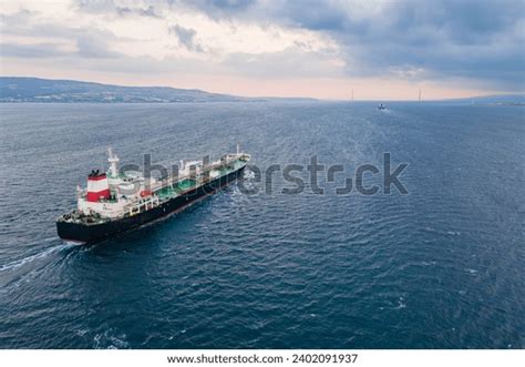 Crude Oil Tanker Carrier Ship Underway Stock Photo 2402091937 ...