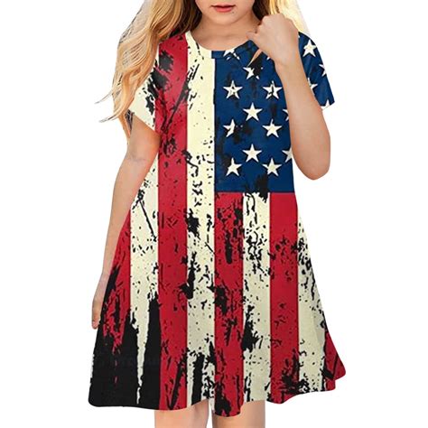 Independence Day Dress For Children Kids Girl Fourth Of July