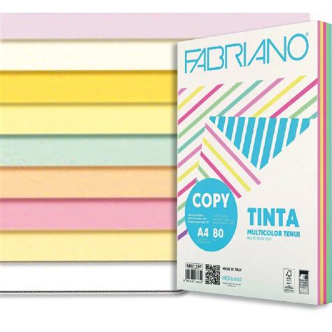 Carta Per Fotocopie A4 250 Fogli Tinte Pastello