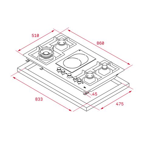 Placa TEKA EFX 90 4G 1H AI AL DR BUT STOCK In Style