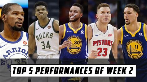 Nba Top 5 Performances From Week 2 Youtube