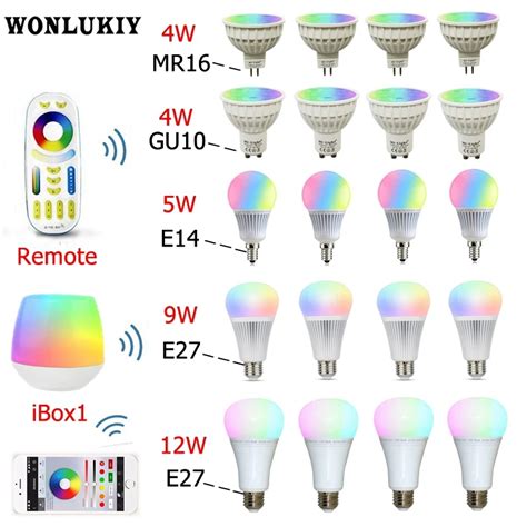 Mi Light Led Bulb W W W W Mr Gu E E Rgbcct Rgb Warm