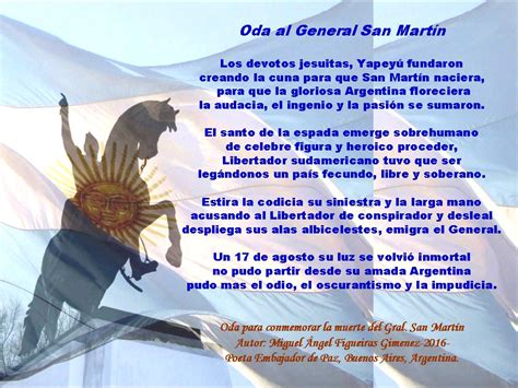 El Magazin de Merlo La poesía celebra al Gral SAN MARTIN como alas