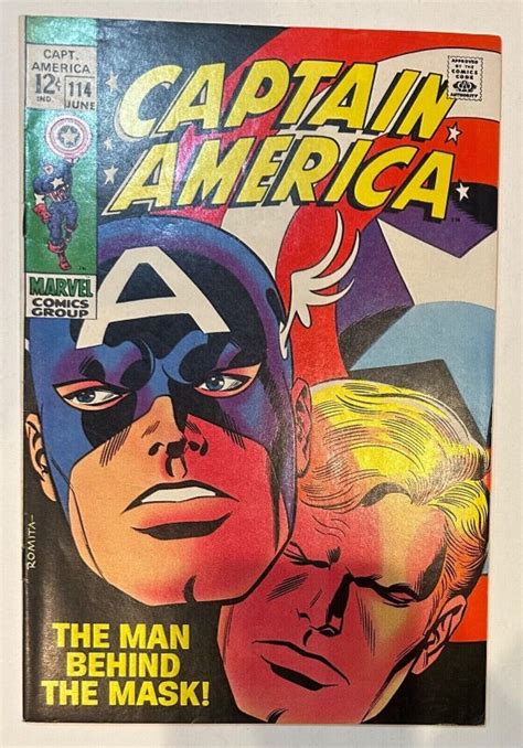 1969 CAPTAIN AMERICA 114 The Man Behind The Mask John Romita SR