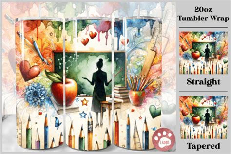 Teacher Tumbler Wrap Png Graphic By Luna Art Design · Creative Fabrica