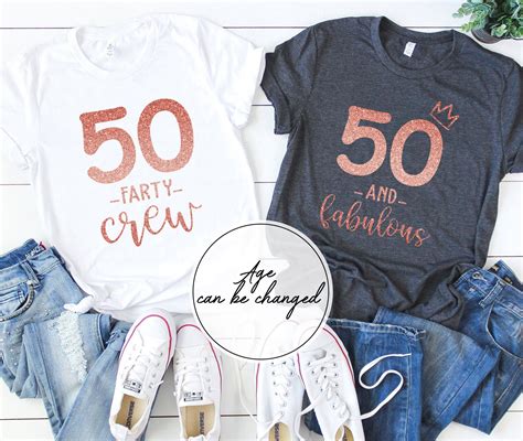 50 Crew Matching Shirt 50th Birthday T Birthday Party Etsy