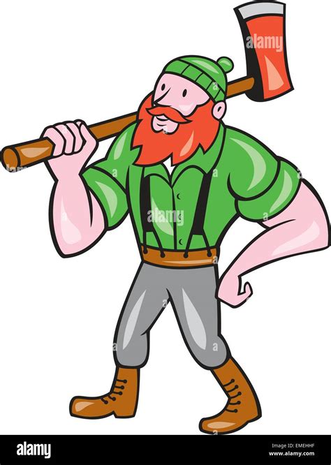 Paul Bunyan Lumberjack Isolated Cartoon Stock Vector Image And Art Alamy