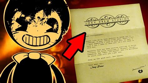 A Secret Letter From Joey Drew Bendy And The Ink Machine Ultimate