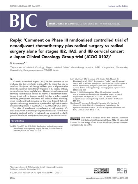 Pdf Reply ‘comment On Phase Iii Randomised Controlled Trial Of