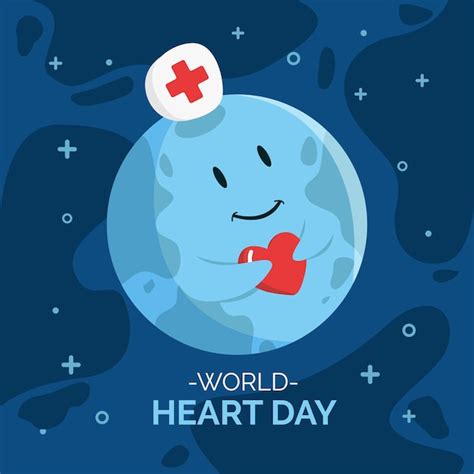 Free Vector Flat Design World Heart Day Concept