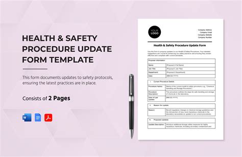 Workplace Health Safety Work Permit Form Template In Word Pdf