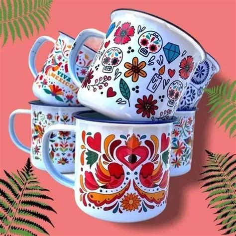 24 Tazas Peltre Mayoreo Tenangos Diseño Mexicanos En Venta En San Pedro