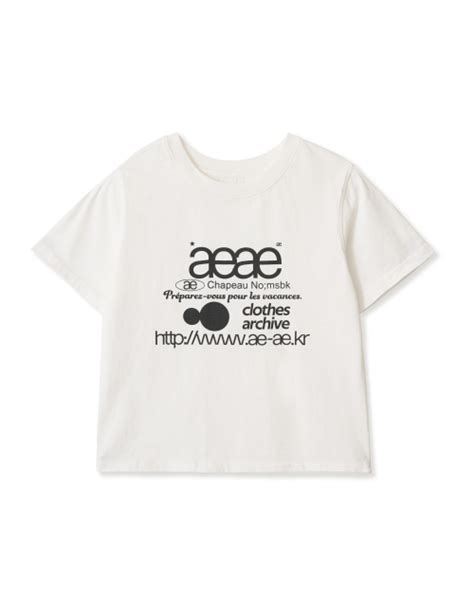 MUSINSA公式 AEAE WEB LOGO CROP T SHIRTS WHITE