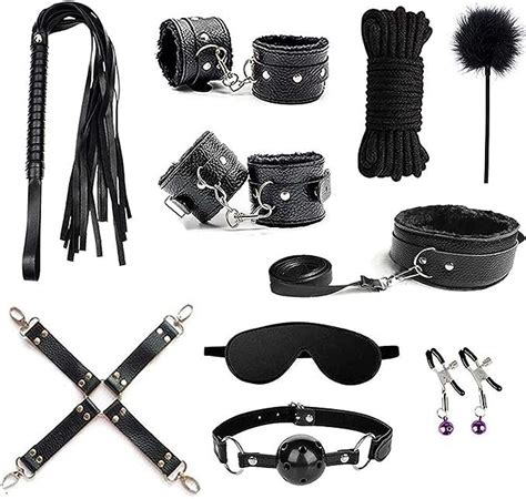 10pcs Black Bed Bondaged Restraints Sex Kit For Couples Under Bed King Size