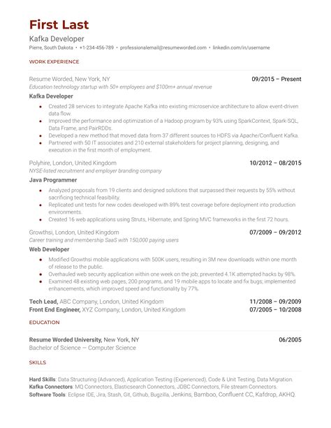 Salesforce Resume Examples For Resume Worded