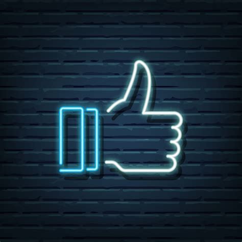 Premium Vector Thumb Up Neon Sign