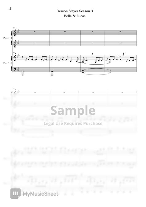 Demon Slayer Season3 Ost Sheets By Bellaandlucas