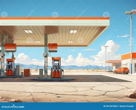 Modern Gas Station Outdoor Stock Photo Image Of Fuel 291497820