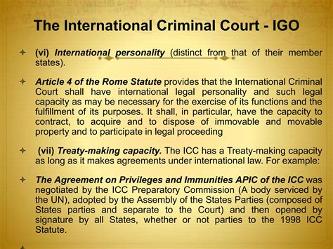 The International Criminal Court Icc Presentation Added Ppt