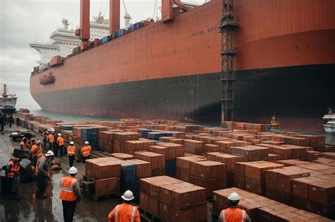 Una Escena Bulliciosa Mientras Los Trabajadores Maniobran Alrededor Del