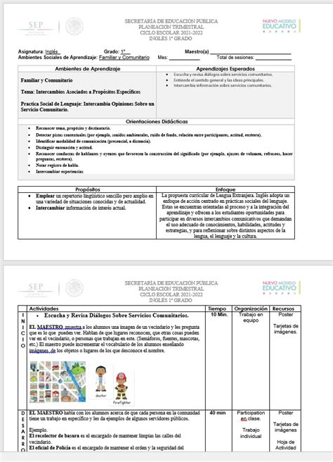 Planeación Ingles 1 PLAN 2017 PLAN ANALÍTICO Planeaciones México