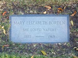 Mary Elizabeth Mcfadden Borden M Morial Find A Grave