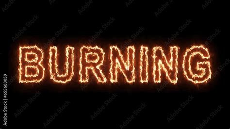 Burning Word Hot Animated Burning Realistic Fire Flame And Smoke