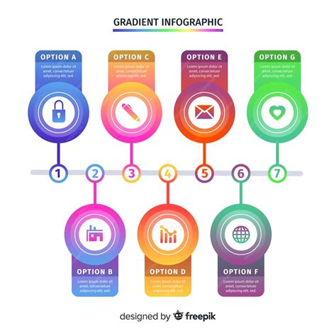 Free Vector Gradient Infographic Template Flat Design