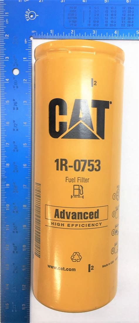 Caterpillarcat Fuel Filter 1r 0753 Nos Grelly Usa