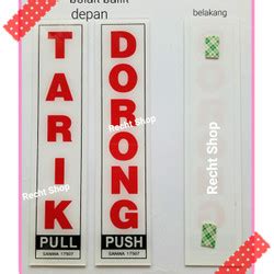 Jual Push Pull Dorong Tarik Sign Board Dt Sign Label Akrilik