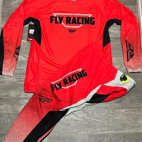 Fly Racing Evolution DST Gear Combo Red Black MX Locker