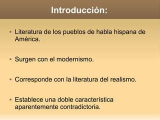 Literatura Hispanoamericana Ppt