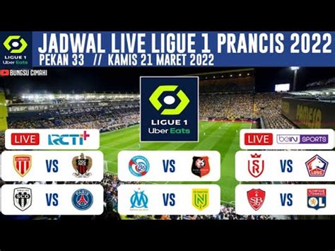 Jadwal Liga Prancis Pekan Monaco Vs Nice Angers Vs Psg