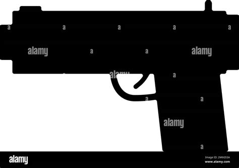 Gun Silhouette Icon Shooting Editable Vector Stock Vector Image And Art